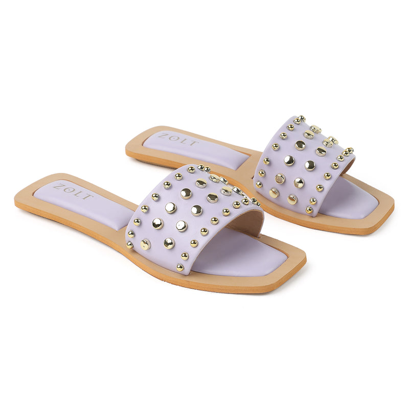 ZOLT Embellished Open Toe Flats - ZF-9845