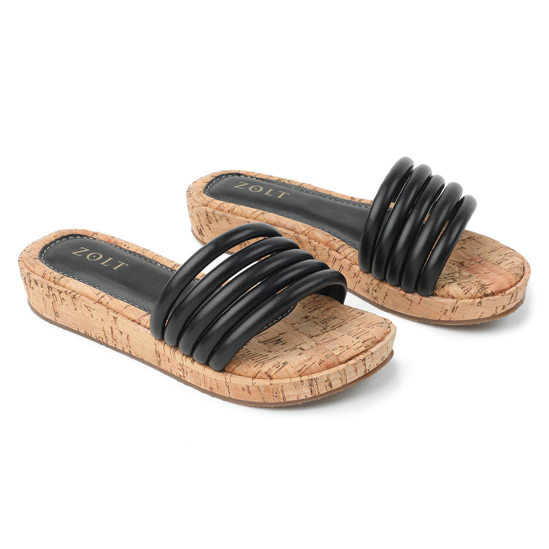 ZOLT Wedges: Comfortable & Stylish Flat Slide Sandals - ZW-9916