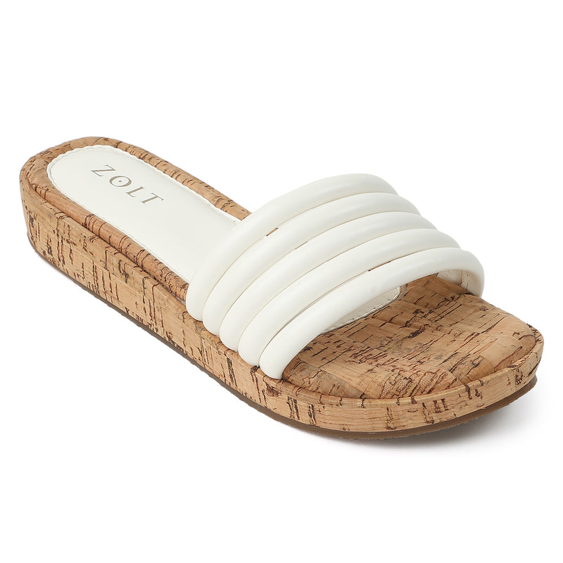 ZOLT Wedges: Comfortable & Stylish Flat Slide Sandals - ZW-9916