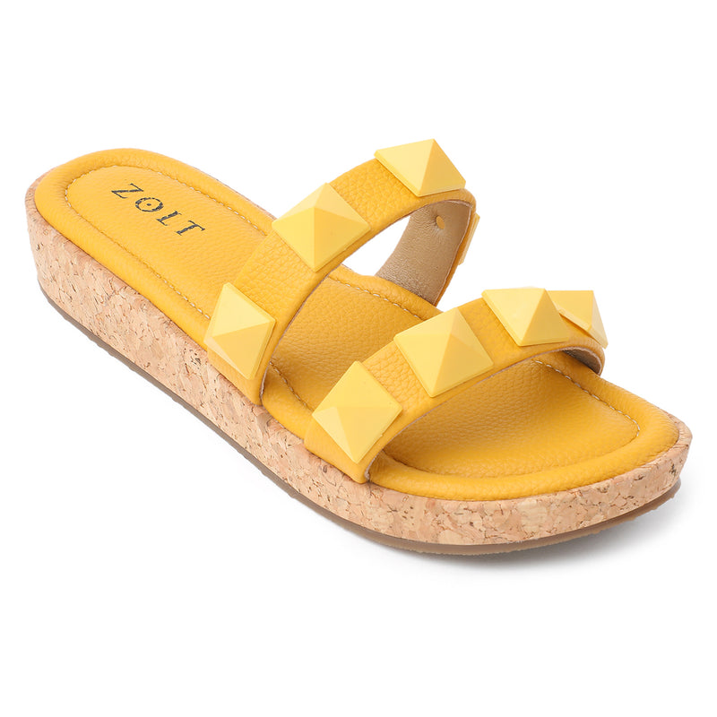 ZOLT Platform Sandals: Stylish Slip-On Flats for Casual Summer Wear - ZP-9914