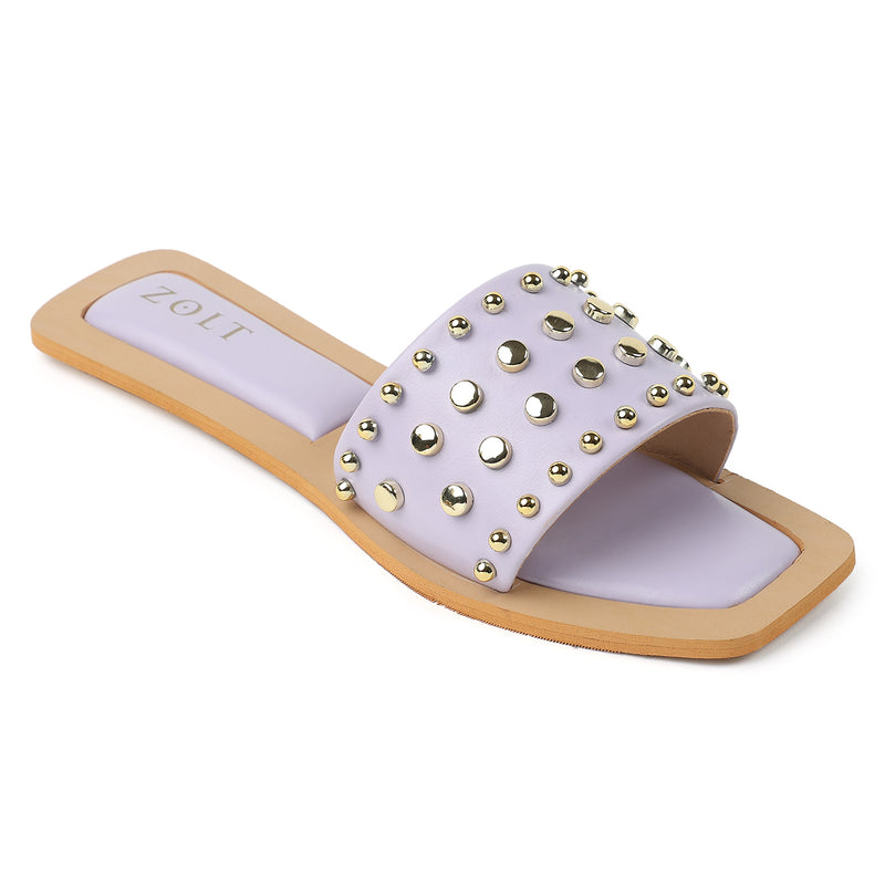 ZOLT Embellished Open Toe Flats - ZF-9845