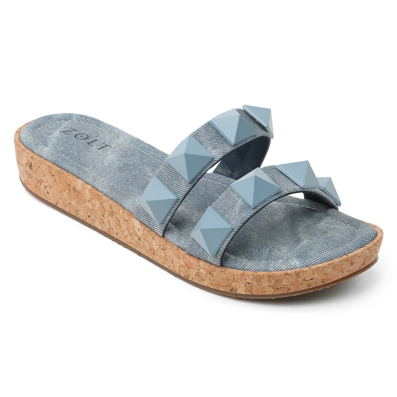 ZOLT Platform Sandals: Stylish Slip-On Flats for Casual Summer Wear - ZP-9914