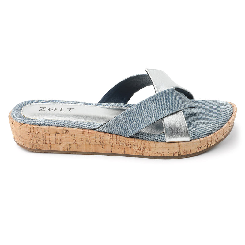 ZOLT Flats: PU Vegan Leather Open Toe Flats - ZF-9912